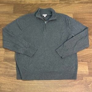 Gray Men’s Half Zip Knit Sweater